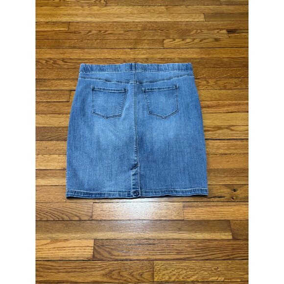 Liverpool Los Angeles Womens Denim Skirt Plus Sz 18W Blue Stretch Denim at Knee - Picture 8 of 8